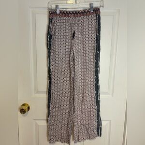 Fever - Small Patterned Wide-Leg Pants